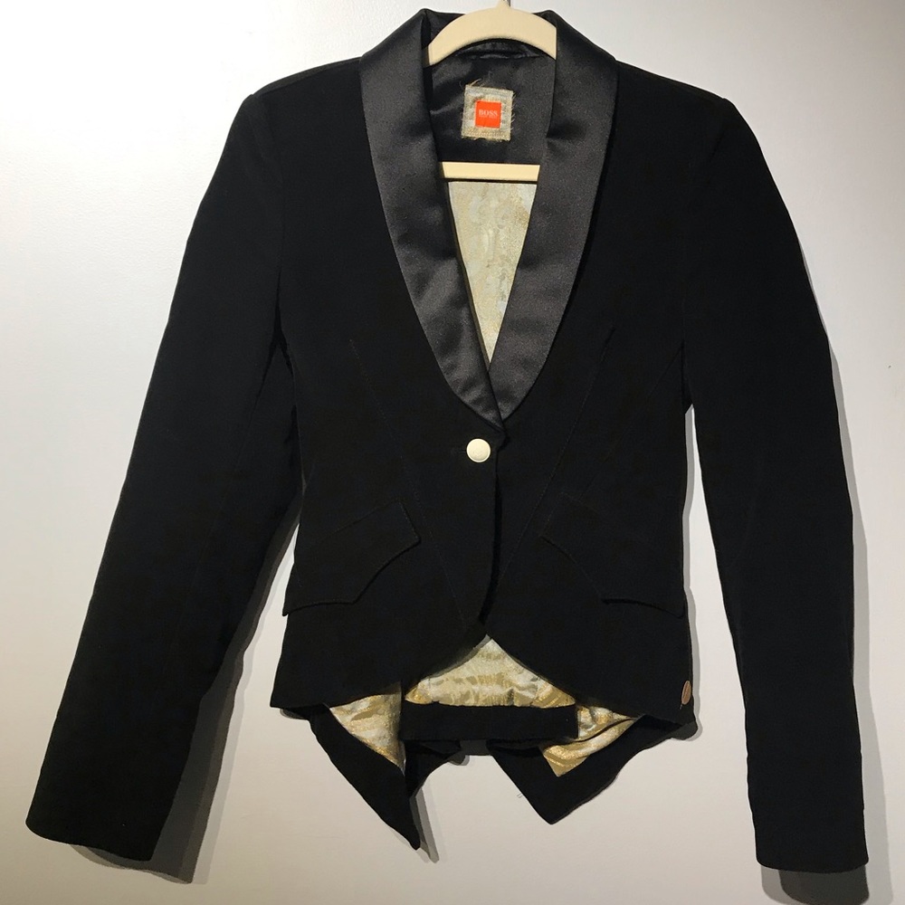 Hugo BOSS ORANGE Tailored Tuxedo Jacket Sz 2 XXS